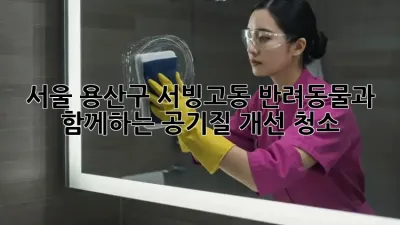 서울 용산구 서빙고동 반려동물과 함께하는 공기질 개선 청소